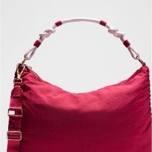 Lululemon NWT Convertible Ruched Crossbody Bag Large 16L Berry Rumble Pink Gold